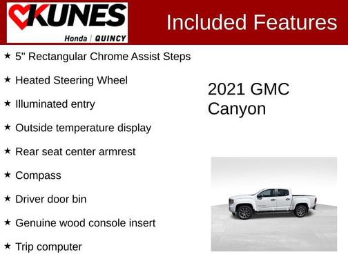 Summit White 2021 GMC Canyon Denali