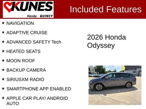 Modern Steel Metallic 2026 Honda Odyssey EX-L