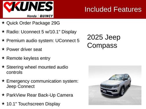 Silver Zynith 2025 Jeep Compass Limited
