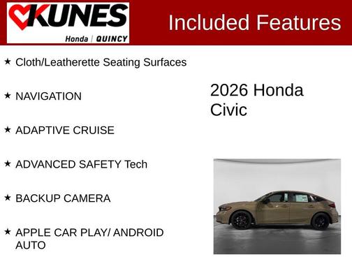 Sand Dune 2026 Honda Civic Sport