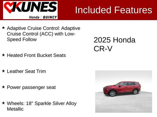 Radiant Red Metallic 2025 Honda CR-V EX-L