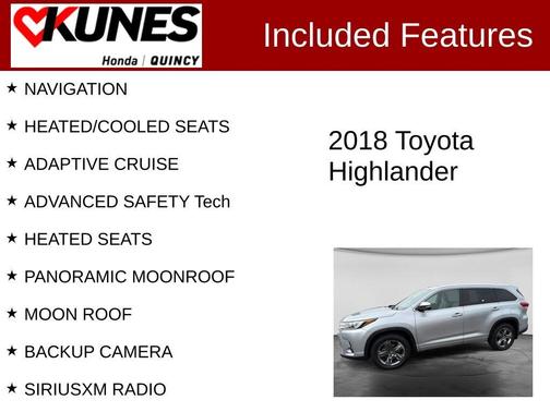 Celestial Silver Metallic 2018 Toyota Highlander Limited Platinum