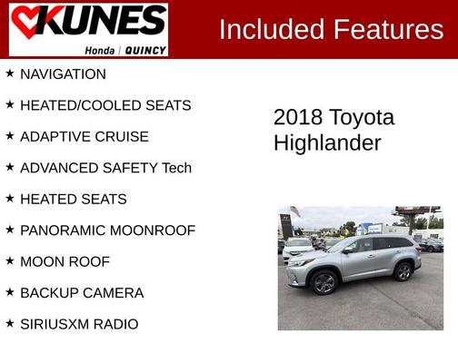 Celestial Silver Metallic 2018 Toyota Highlander Limited Platinum