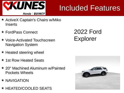 White 2022 Ford Explorer ST-Line