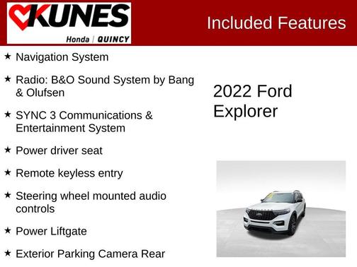 White 2022 Ford Explorer ST-Line