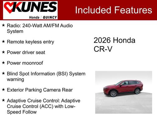 Radiant Red Metallic 2026 Honda CR-V EX