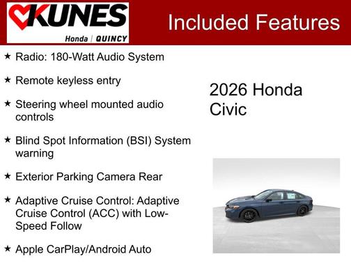 Blue Lagoon 2026 Honda Civic Sport