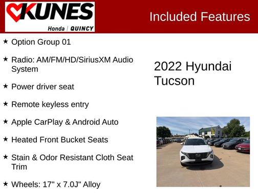 Quartz White 2022 Hyundai TUCSON SEL