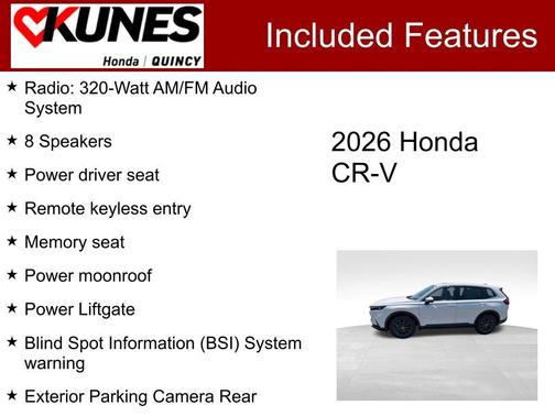 Platinum White 2026 Honda CR-V EX-L