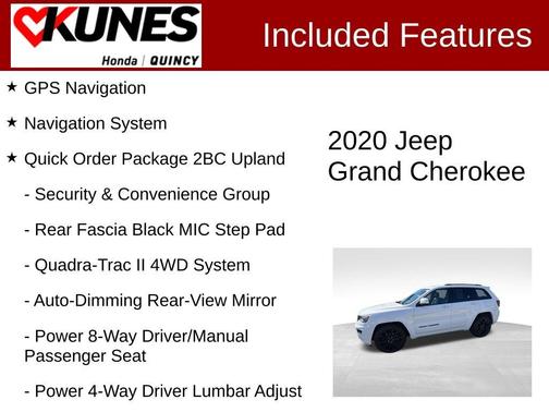 Bright White Clearcoat 2020 Jeep Grand Cherokee Altitude