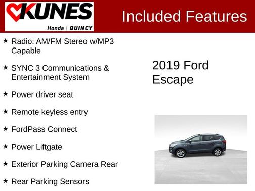Blue 2019 Ford Escape SEL