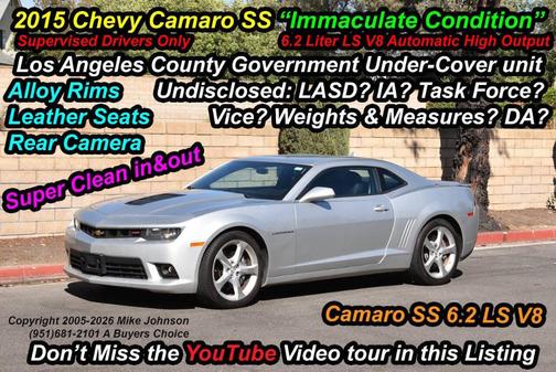 Gray 2015 Chevrolet Camaro 2SS