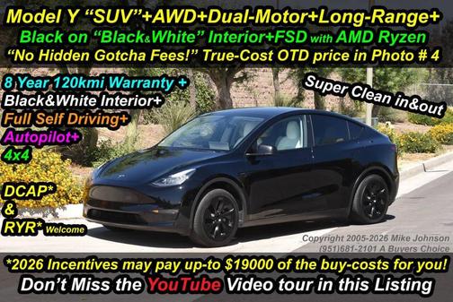 Black 2022 Tesla Model Y Long Range