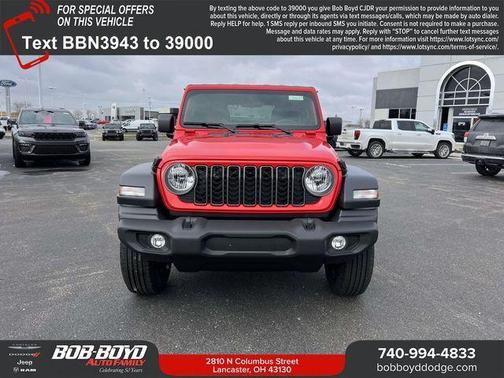 Firecracker Red Clearcoat 2026 Jeep Wrangler Sport