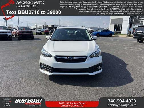 Crystal White Pearl 2021 Subaru Impreza Premium