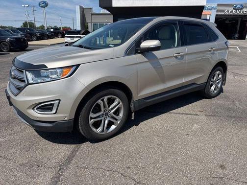 White Gold Metallic 2017 Ford Edge Titanium