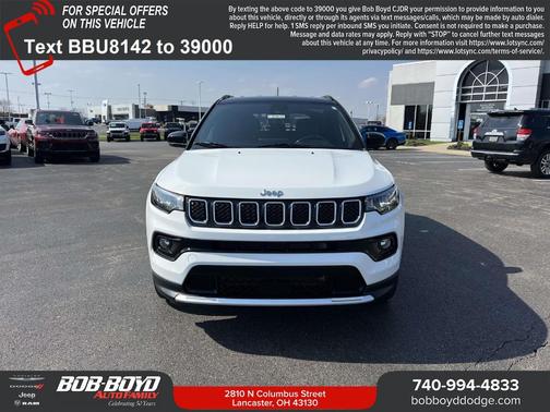 Bright White Clearcoat 2023 Jeep Compass Limited