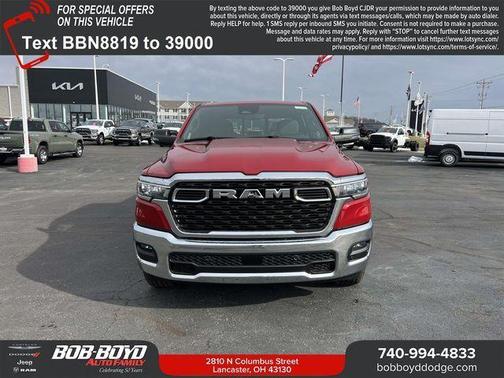 Molten Red Pearlcoat 2026 RAM 1500 Big Horn/Lone Star