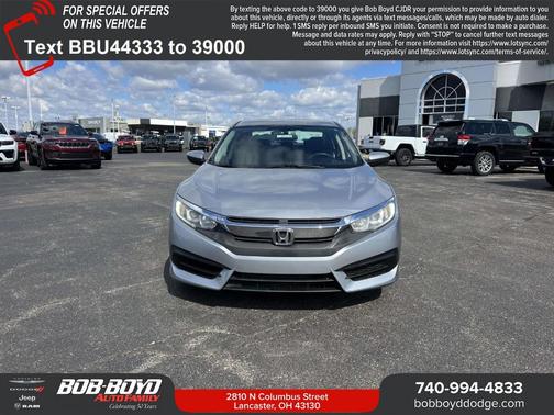 Silver 2016 Honda Civic LX