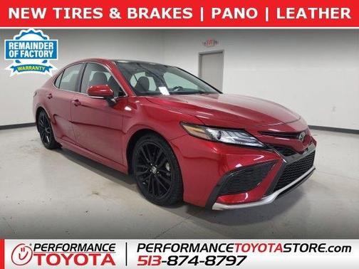 Red 2021 Toyota Camry XSE V6