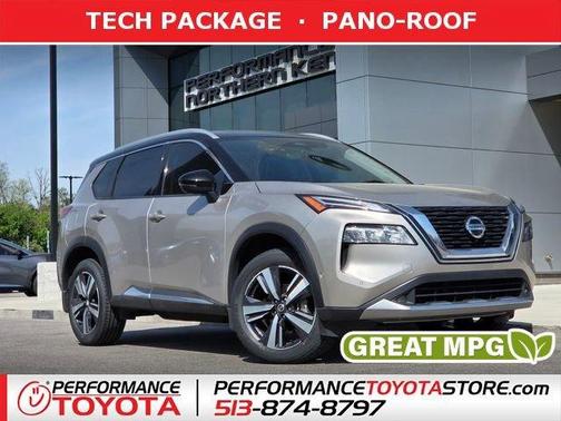 Brilliant Silver / Black 2021 Nissan Rogue Platinum