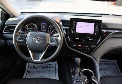 White 2022 Toyota Camry Hybrid LE