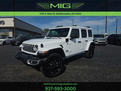 Bright White Clearcoat 2025 Jeep Wrangler 4xe Sahara