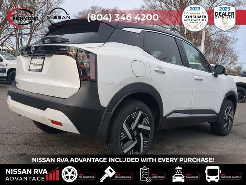 Aspen White Tricoat/Super Black 2026 Nissan Kicks SV