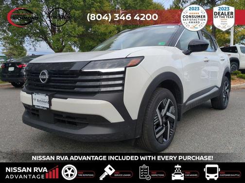 Aspen White Tricoat/Super Black 2026 Nissan Kicks SV