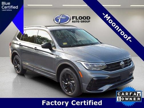 Platinum Gray Metallic 2024 Volkswagen Tiguan 2.0T SE R-Line Black