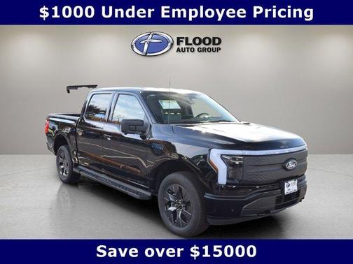 Agate Black Metallic 2025 Ford F-150 Lightning Flash
