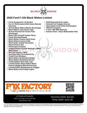 Agate Black 2026 Ford F-150 Lariat