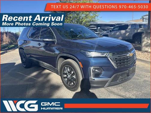Blue 2022 Chevrolet Traverse LS