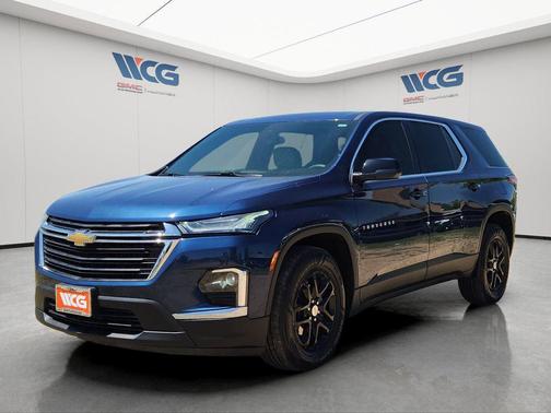 Blue 2022 Chevrolet Traverse LS