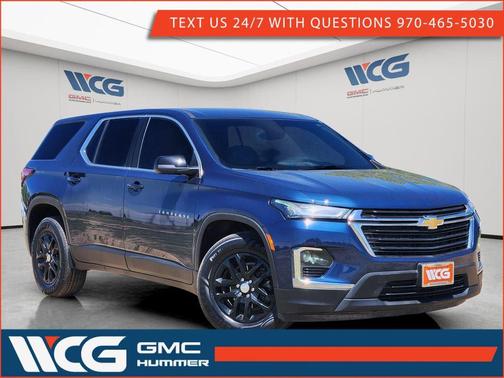 Blue 2022 Chevrolet Traverse LS