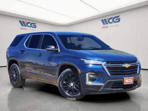 Blue 2022 Chevrolet Traverse LS