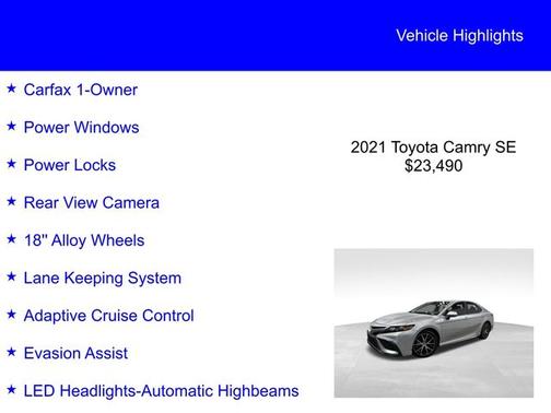 2021 Toyota Camry SE