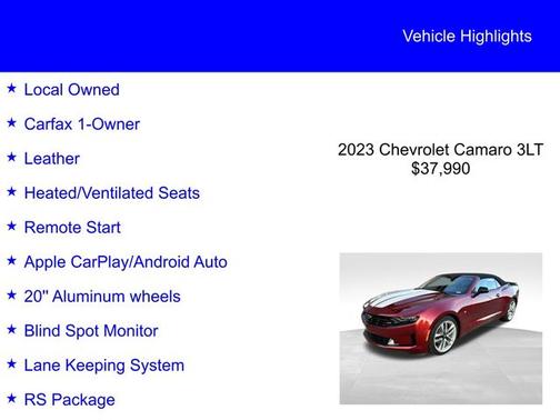 2023 Chevrolet Camaro LT W/3LT