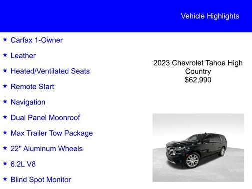 2023 Chevrolet Tahoe HIGH COUNTRY