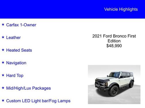 2021 Ford Bronco FIRST EDITION