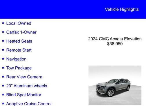 2024 GMC Acadia ELEVATION