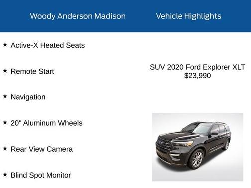 AGATE BLACK METALLIC 2020 Ford Explorer XLT