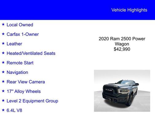 2020 RAM 2500 POWER WAGON