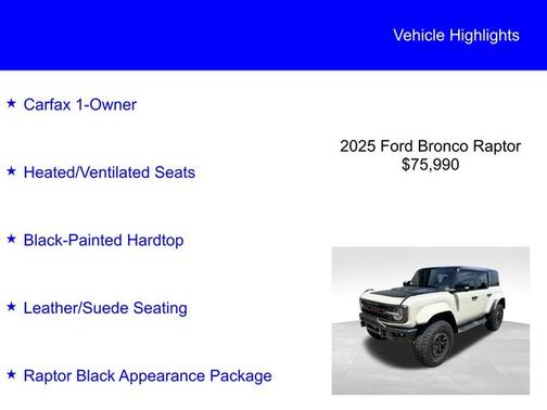 DESERT SAND 2025 Ford Bronco RAPTOR