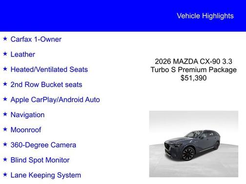 POLYMETAL GRAY METALLIC 2026 Mazda CX-90 S PREMIUM PLUS