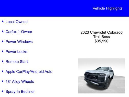 2023 Chevrolet Colorado TRAIL BOSS