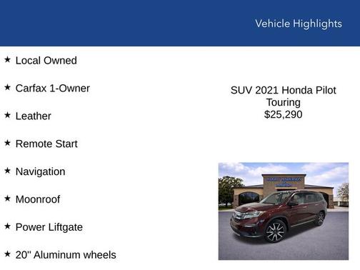 2021 Honda Pilot TOURING 8-PASSENGER