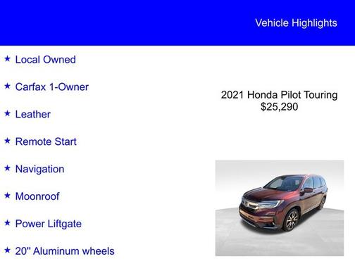 2021 Honda Pilot TOURING 8-PASSENGER