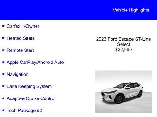 2023 Ford Escape ST-LINE SELECT