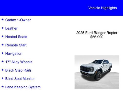 2025 Ford Ranger RAPTOR